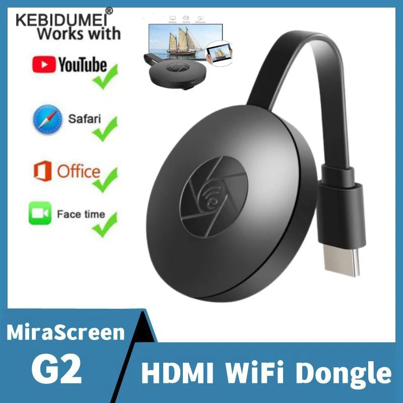 TV Stick G2 dla MiraScreen przejściówka do wyświetlacza 1080P Dongle TV ekran lustrzany kompatybilne z HDMI dla Android IOS ekran lustrzany Google