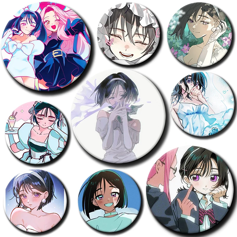 58mm Anime Alien Stage Sua Button Pins for Backpack Decor Cartoon Character Sua Round Brooch Clothes Accessories Jewelry Gift