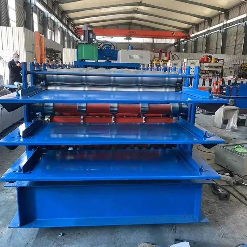 Roof Sheet Making Machine Iron Press Roll Forming Metal Roofing Tile Machinery High Quality Tile Making Machine