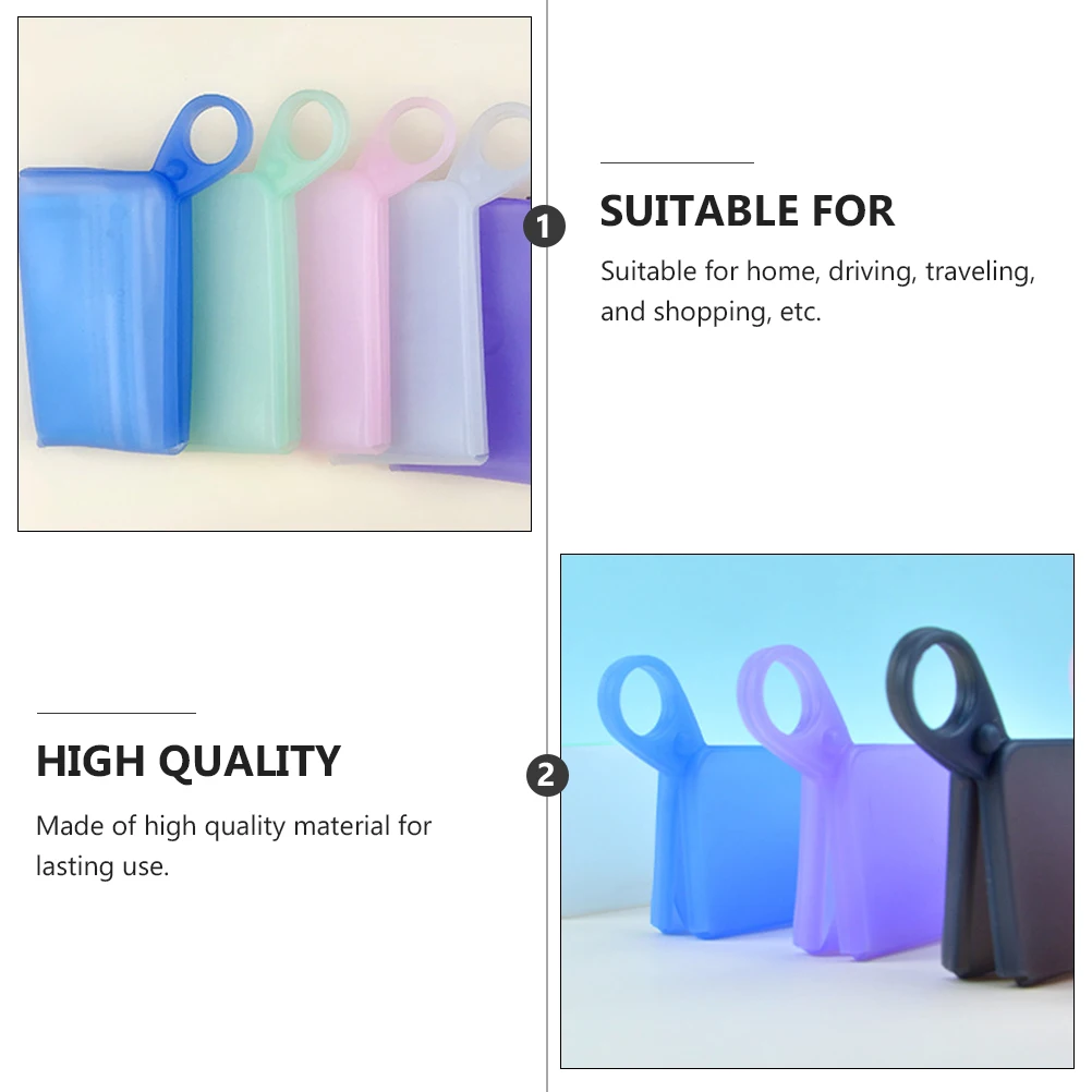 

2 PCS Mask Temporary Folder Storage Clip Holders Covers Silicone Face