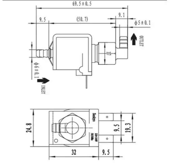 مضخة سانكو الكهرومغناطيسية Kin39601 220-240 فولت لمكواة البخار/ممسحة أرضية البخار/مكواة معلقة بالضغط