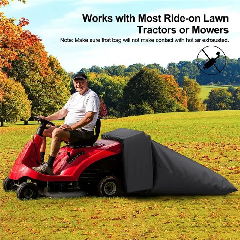 

(CNIM) 2Pcs Lawn Tractor Leaf Storage Bag Garden Mower Storage Bag 210D Oxford Cloth