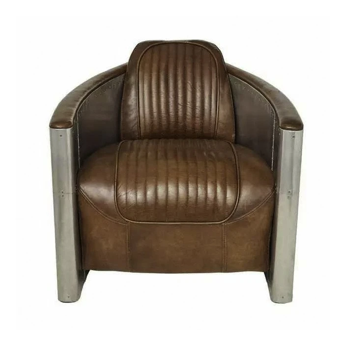 Sillón de cuero negro personalizable