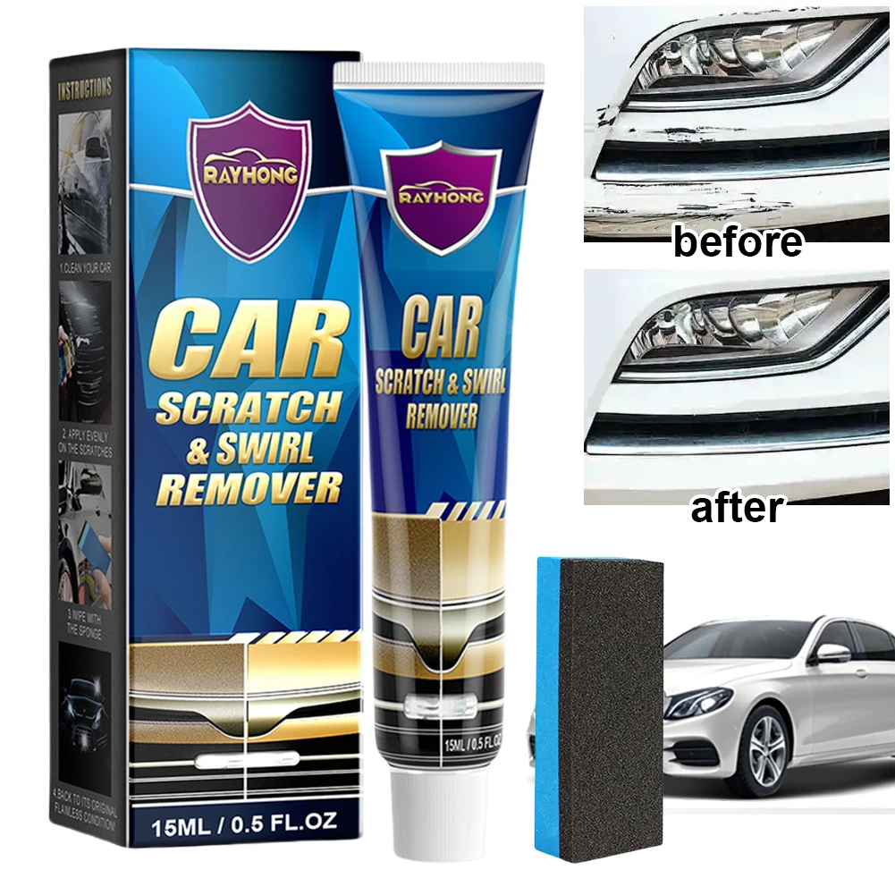 15/60/120ml Automobile Glossy Shine Wax Car Scratch Remover Wax Car Paint Scratch Repair Cleaning Kit Paint Repair Polishing Wax