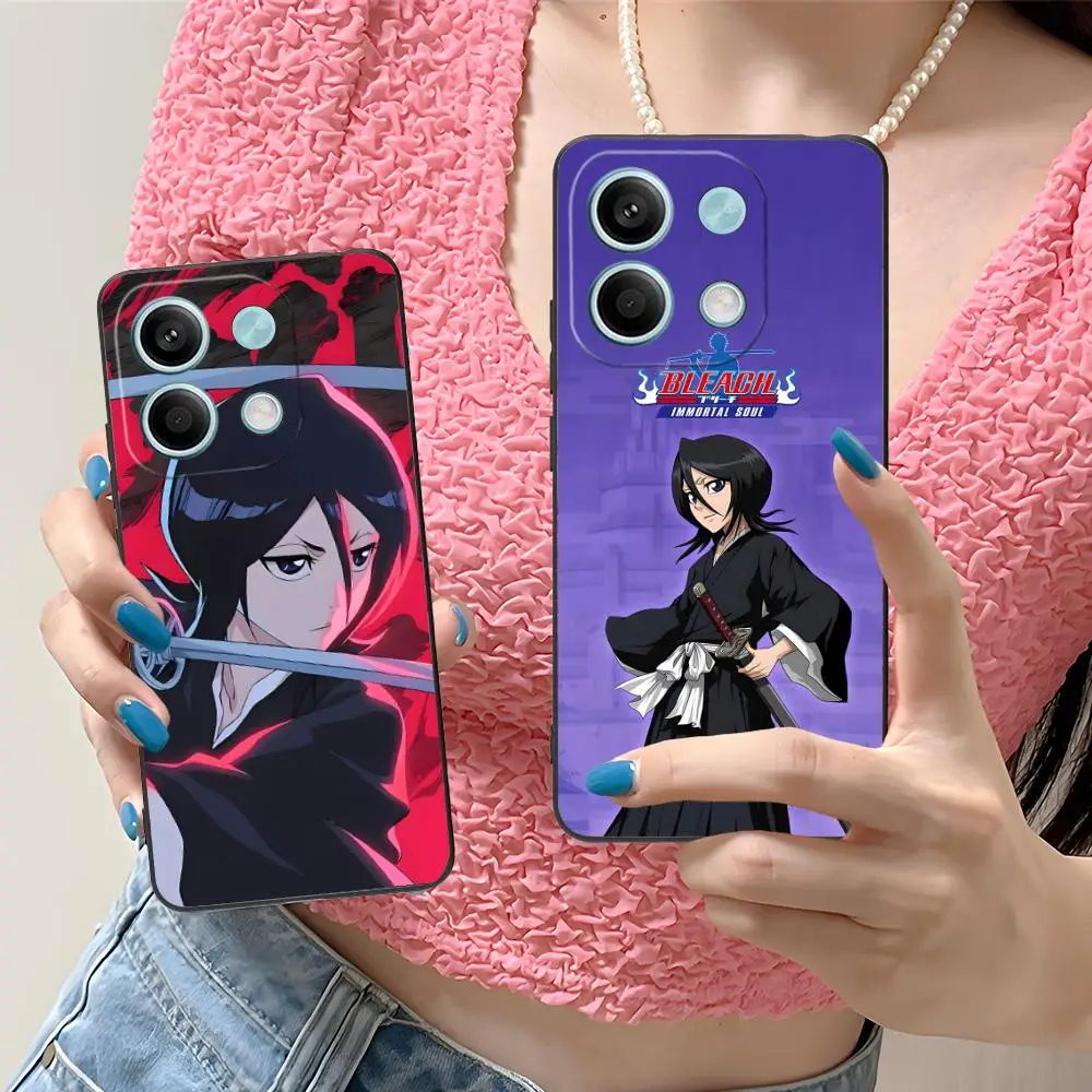 

Чехол для мобильного телефона Bleach Rukia Kuchiki для Xiaomi Redmi Note 14 13 12 11 A5 3 2 1 Pro Plus 4G 5G с цветной печатью Luxury Pretty