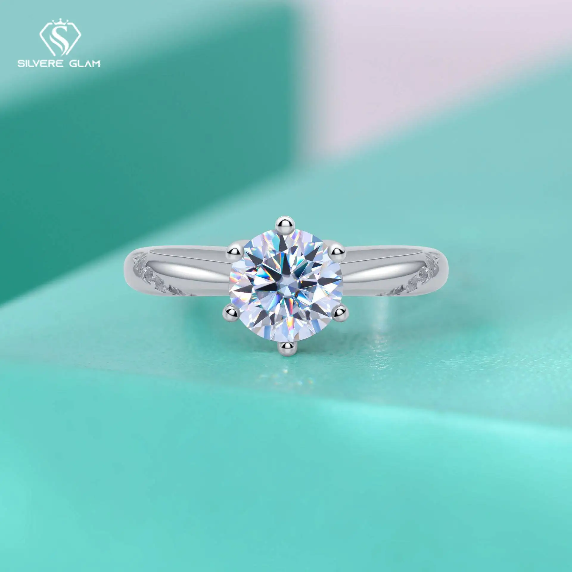 

SG 0.3-3CT 925 Sterling Silver Moissanite Ring For Women And Men Minimalist Wedding Ring D VVS1 Fine Jewelry Gift