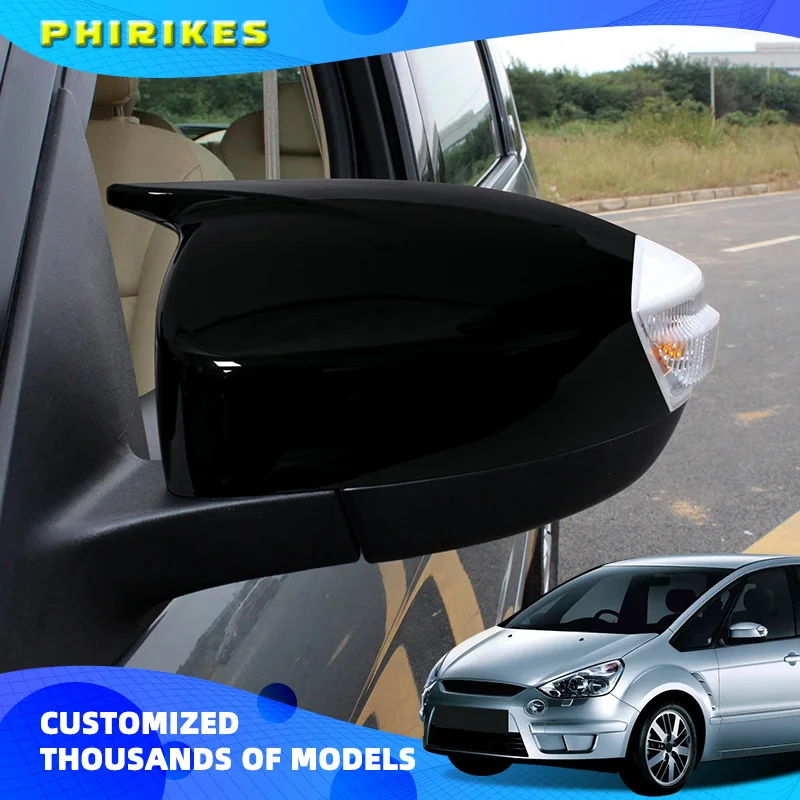 Side Rearview Frame For Ford S-MAX 2006 2007 2008 2009 2010 2011 2012 2013 2014 2015 Primer Door Mirror Frame Car Accessories