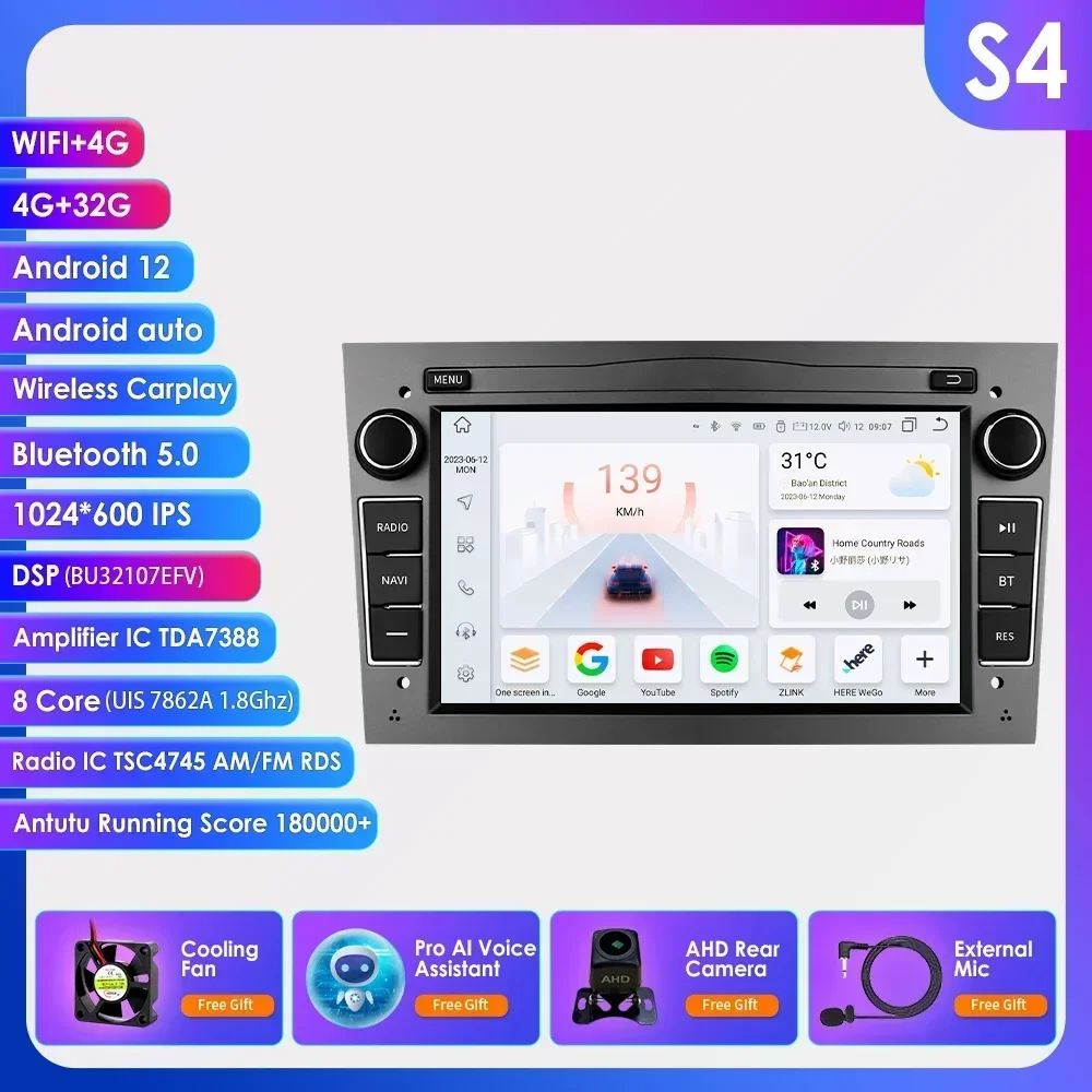 2din Autoradio Android Voor Opel Astra H Corsa C D Vauxhall Vectra Antara Zafira Vivaro Meriva Combo Signum Carplay Multimedia