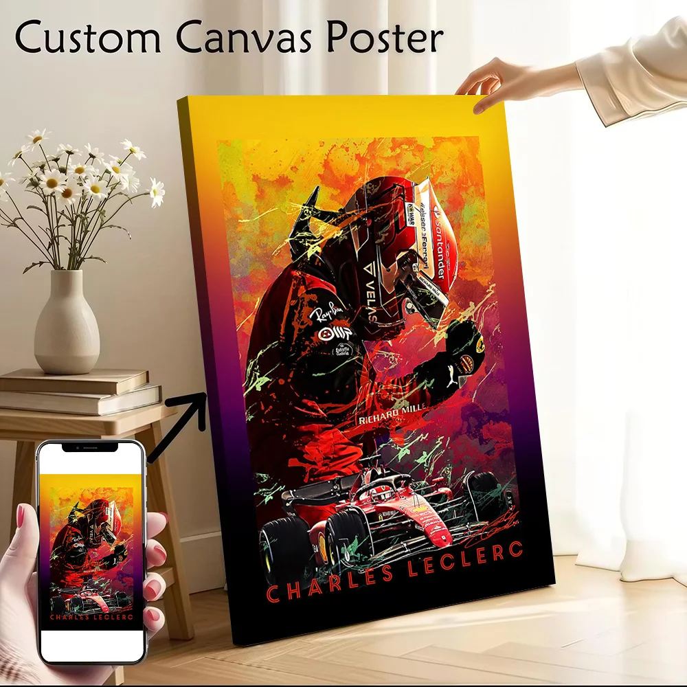 Charles Leclerc Poster Canvas Wall Art Custom Photo Print Modern Painting for Fans Decor Living Room Interior Decoration Bedroom