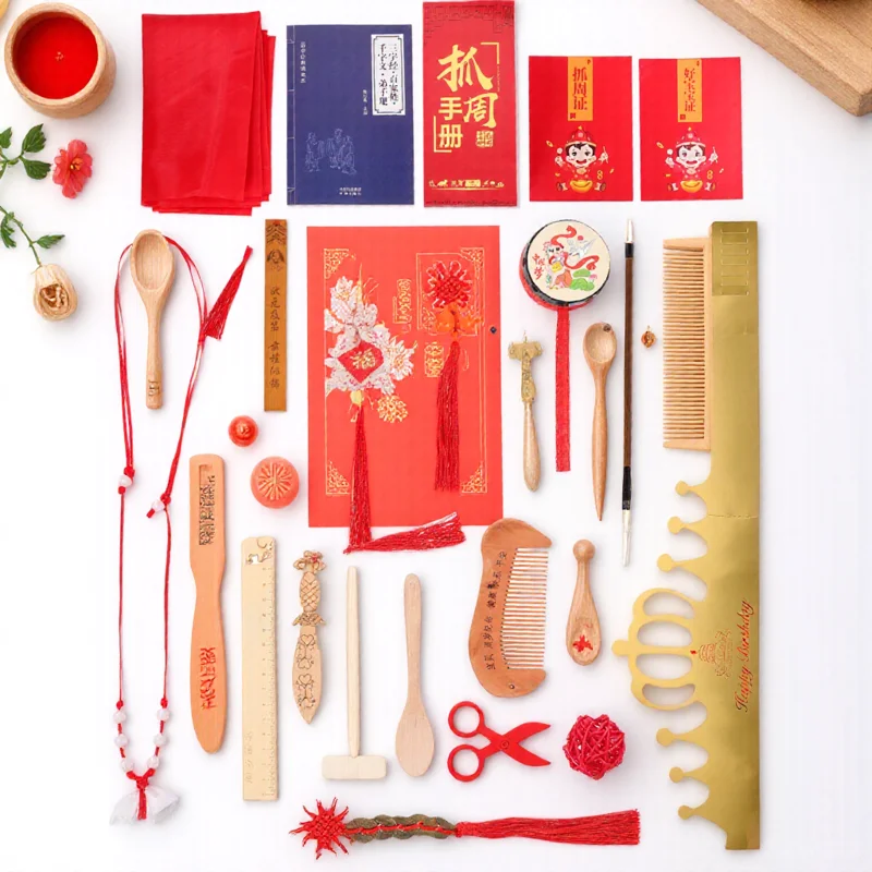 

1 Set Chinese Elements Birthday Gift Infant Plaything Home Decoration Premium Durable Cute Lovely Newborn