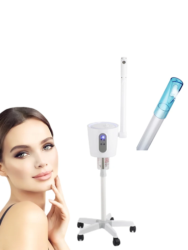 Skin Whitening Hot Facial Steamer, Névoa quente para rejuvenescimento da pele, Vaporizador de limpeza profunda do rosto, Salon Home Spa Sprayer