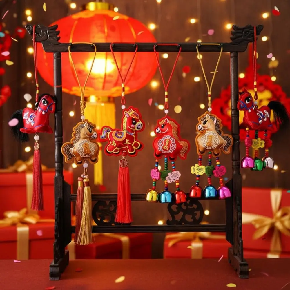 حزمة بخور السنة الصينية الحمراء الصينية الجديدة مع شرابة زودياك مهرجان الربيع جرس قلادة مهرجان جو المحمولة #2