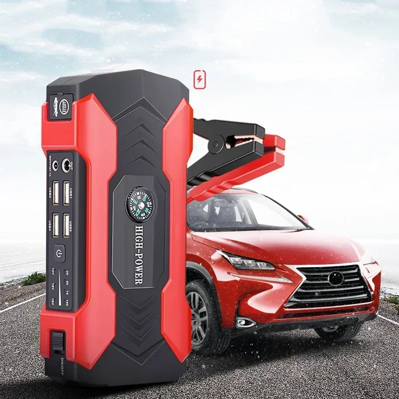 

Car Jump Starter Device Powerful Power Bank 12V 28000mAh For Emergency Lighting Auto Battery Charger Portable Electric Air Pump