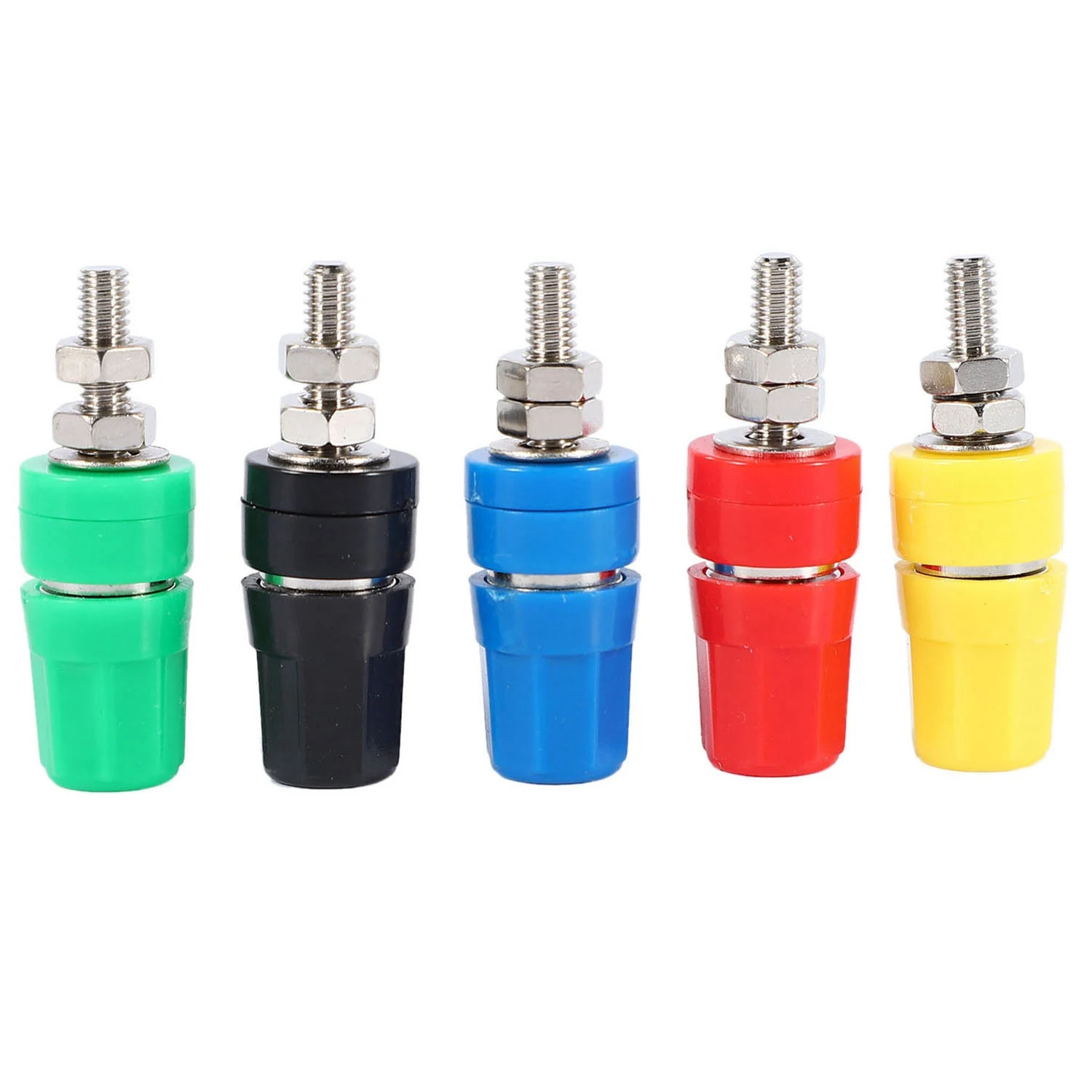 

5Pcs M4X36 Pure Copper Terminal 4Mm Banana Jack Socket 20A Binding Post Banana Plug