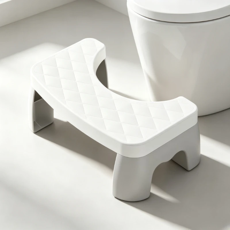 Anti Slip Toilet Step Stool Comfort Squat Posture Foot Stool Portable Bathroom Assistance Footrest For Adults Kids All Ages