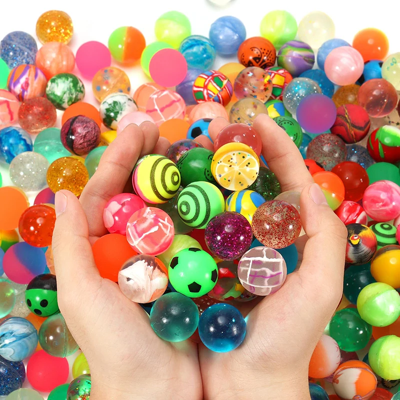 1/10/20/30pcs Mini Bouncy Ball Children Indoor Outdoor Elastic Jump Balls Toys Float Ball Egg Twisting Machine Toy for Kids