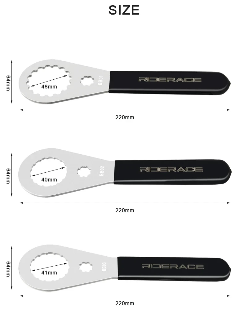 RIDERACE Bicycle Bottom Bracket Wrench Bike BB Removal Tool Installation Remover For Shimano BBR9000 SRAM DUB