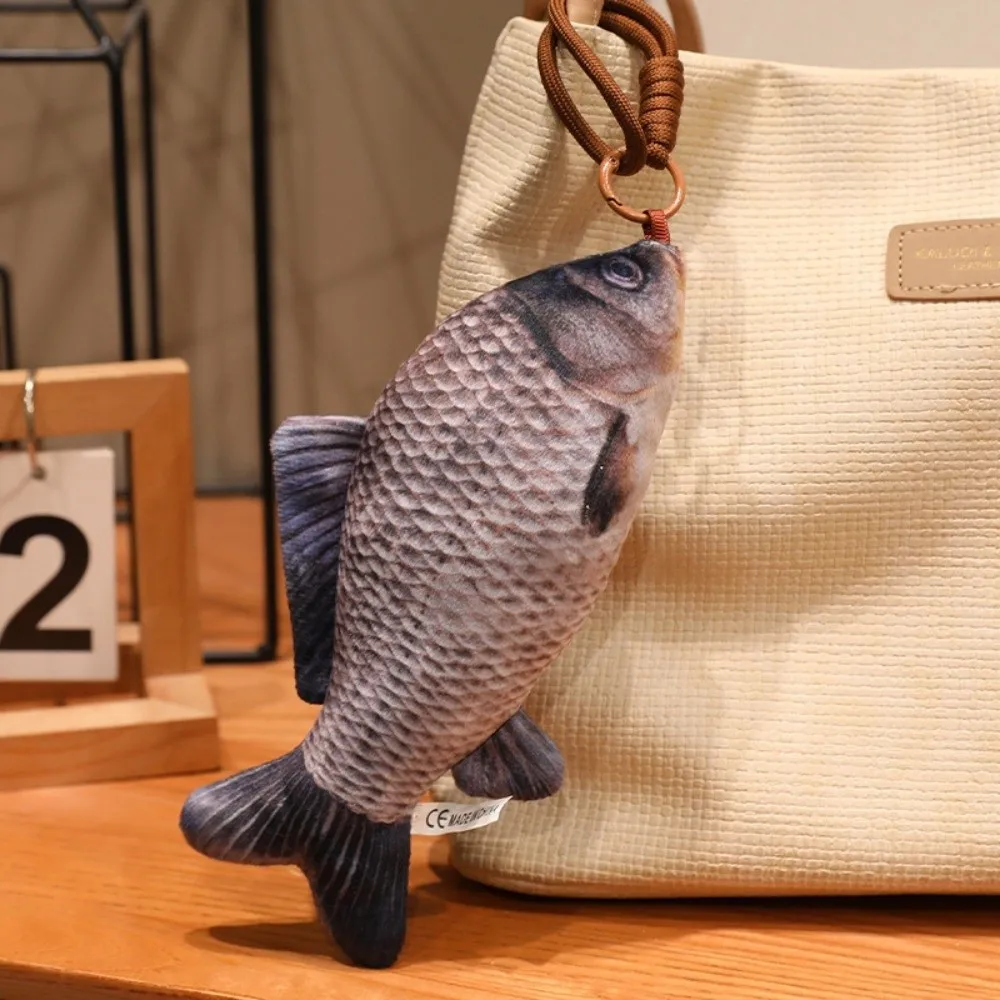 20CM Fish Plush Toys 3D Simulation Fish Plush Stuffed Fish Pendant Keychain Realisti Fish Series Bags Decor Hanging Fish Doll