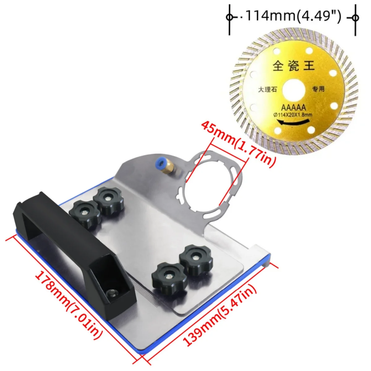 Angle Chamfer Tool for Finely Cut Stand Holde / Saw Blade,Tile Cutting Efficient Angle Bracket Tiling for Type 100 Angle Grinder - view 2
