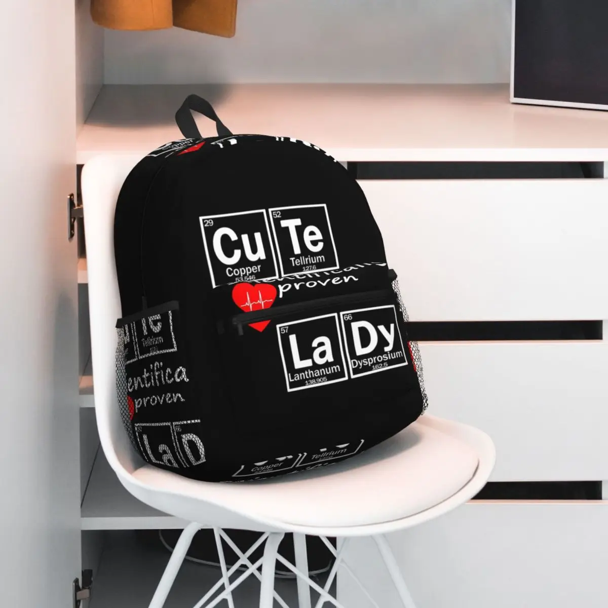 Elements Periodic Table Science Chemistry Chemical Backpack Daypack Large Capacity Kids BookBag School Bag Shoulder Bags
