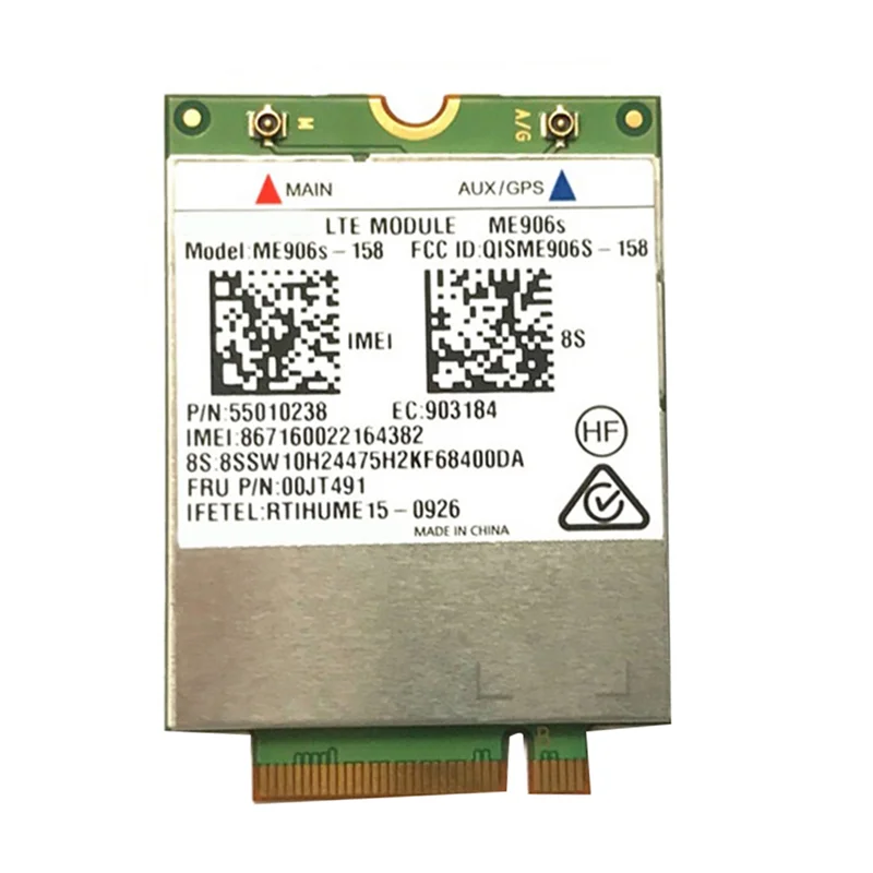 

Эффективная 1 шт. ME906S-158 FRU 00JT491 LTE 4G карта зеленая печатная плата для Thinkpad L460 T460P T560 X260 P50S L560 X1 YOGA X1 CARBON