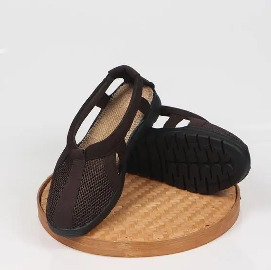 Summer Buddhist Lohan Shaolin Chinese Monk Meditation Shoes Mesh Sandal