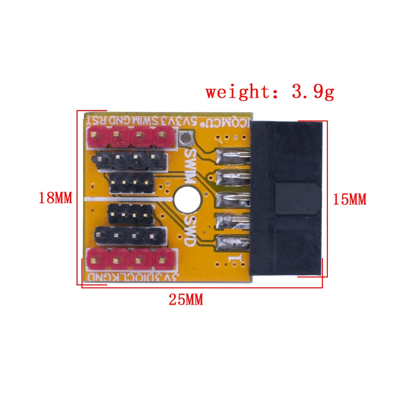 ST-LINK V2 to SWD SWIM switch board to interface Switch board Interface board