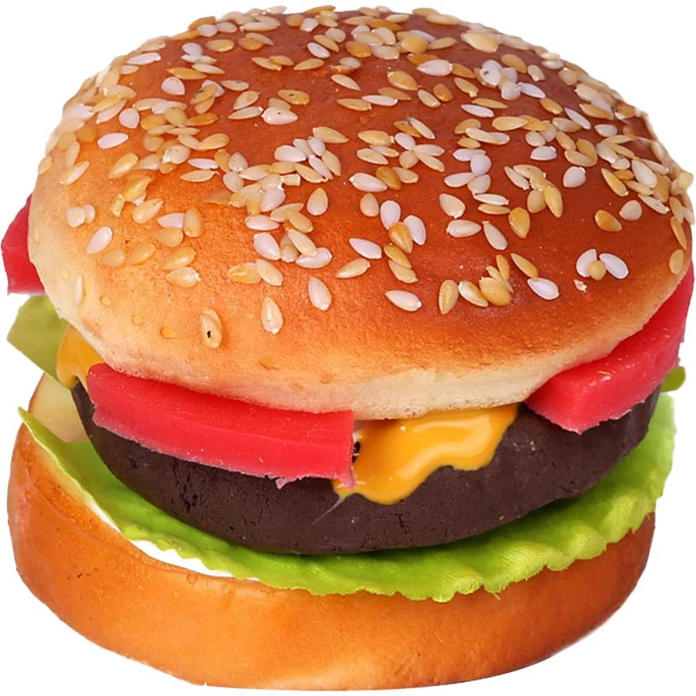 

Simulated Hamburger Model Bread Bakery Decoration Photo Props Toy Fake Food Models Pu Cake Shop Child Burgers