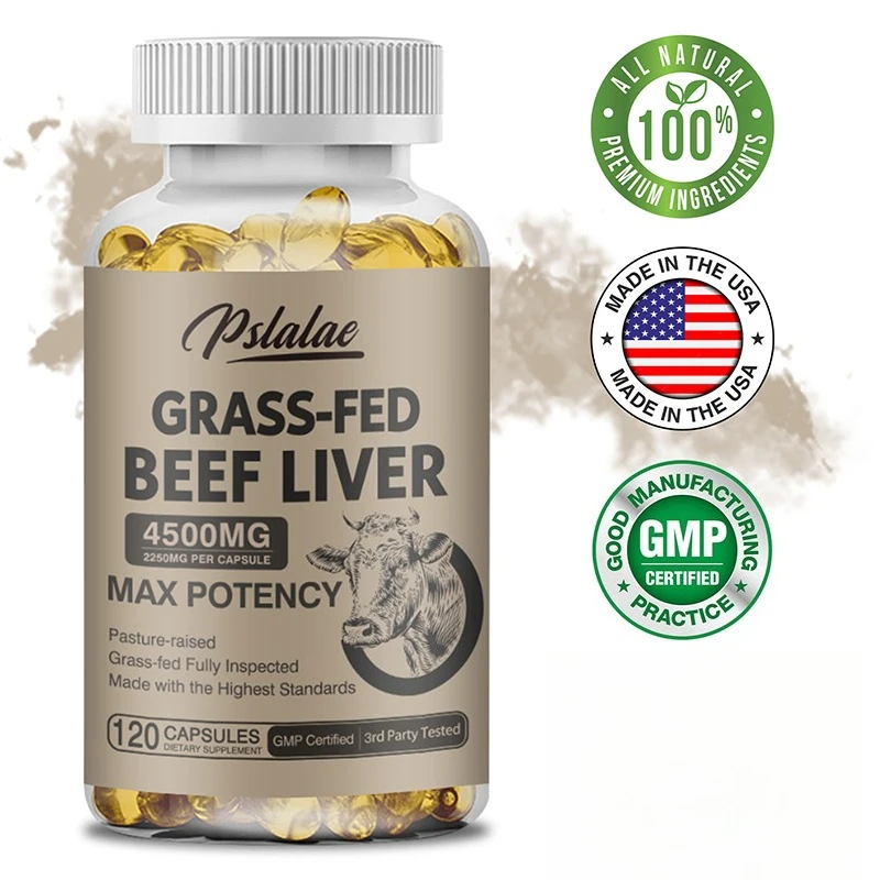 

Grass-fed Dried Beef Liver Capsules - Support Heart,Brain,Blood,Liver Health and Immune System,Suitable for Both Men and Women