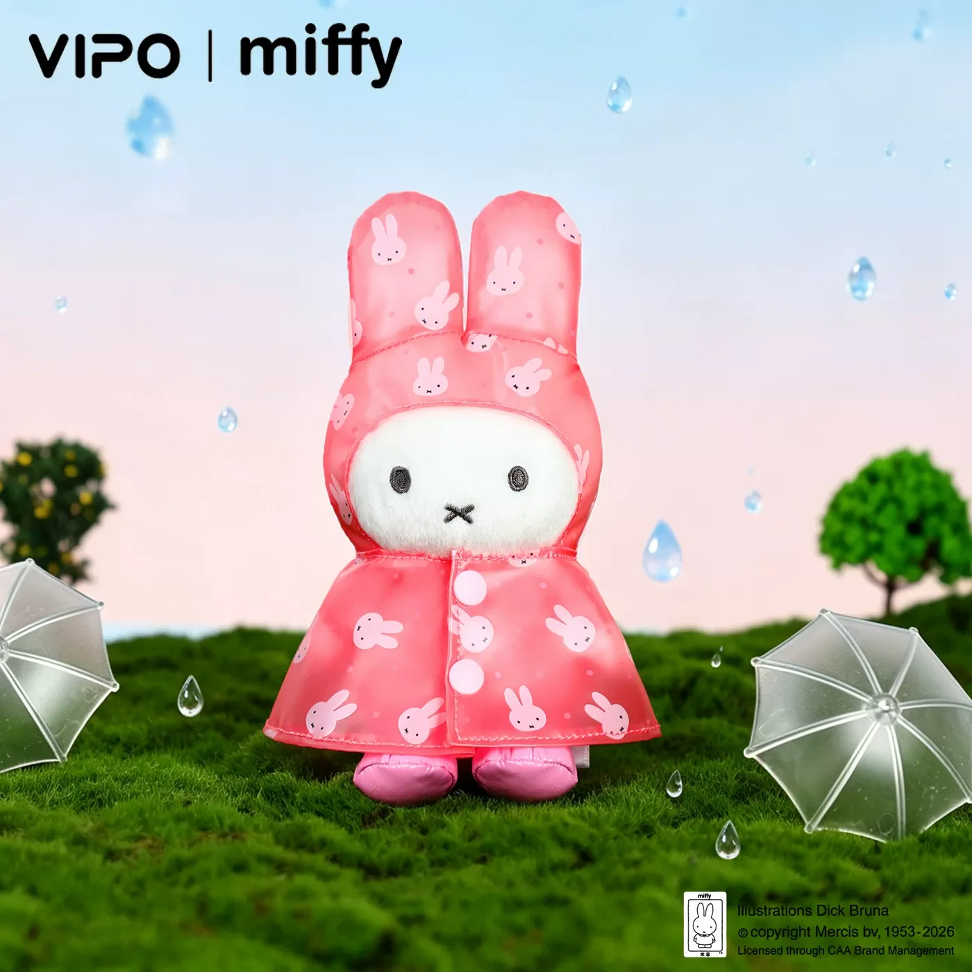 Vipo Miffy New Blind Box Raincoat Series Trendy Toy Mystery Box Cute Collectible Figurine Doll Ornament Bag Charm Birthday Gift image 3