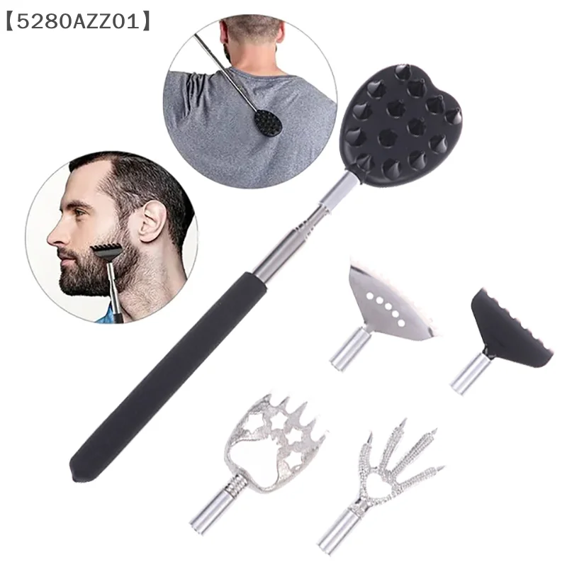 itariaHMA58 soi5 In1 Sırt Kazıyıcı Teleskopik Tırmalama Sırt Kazıyıcı Masaj Seti Kazıyıcı Uzatılabilir Teleskopik Masaj Gevşeme