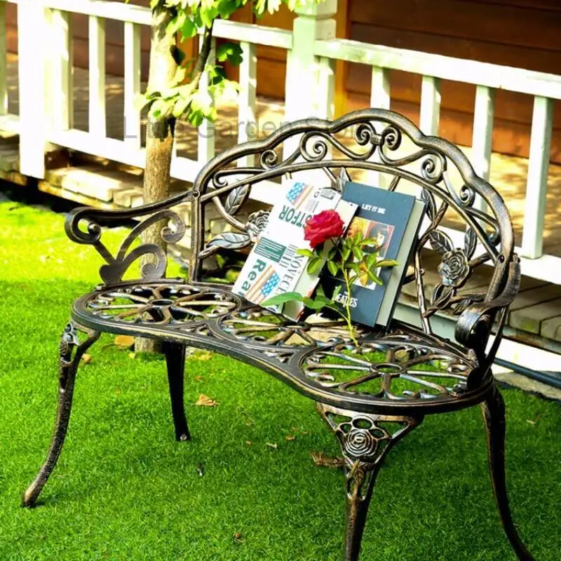 

Lounge Vintage Garden Chairs Metal Upholstered Decoration Waterproof Garden Chairs Industerial Nordic Sillas Balcony Furniture