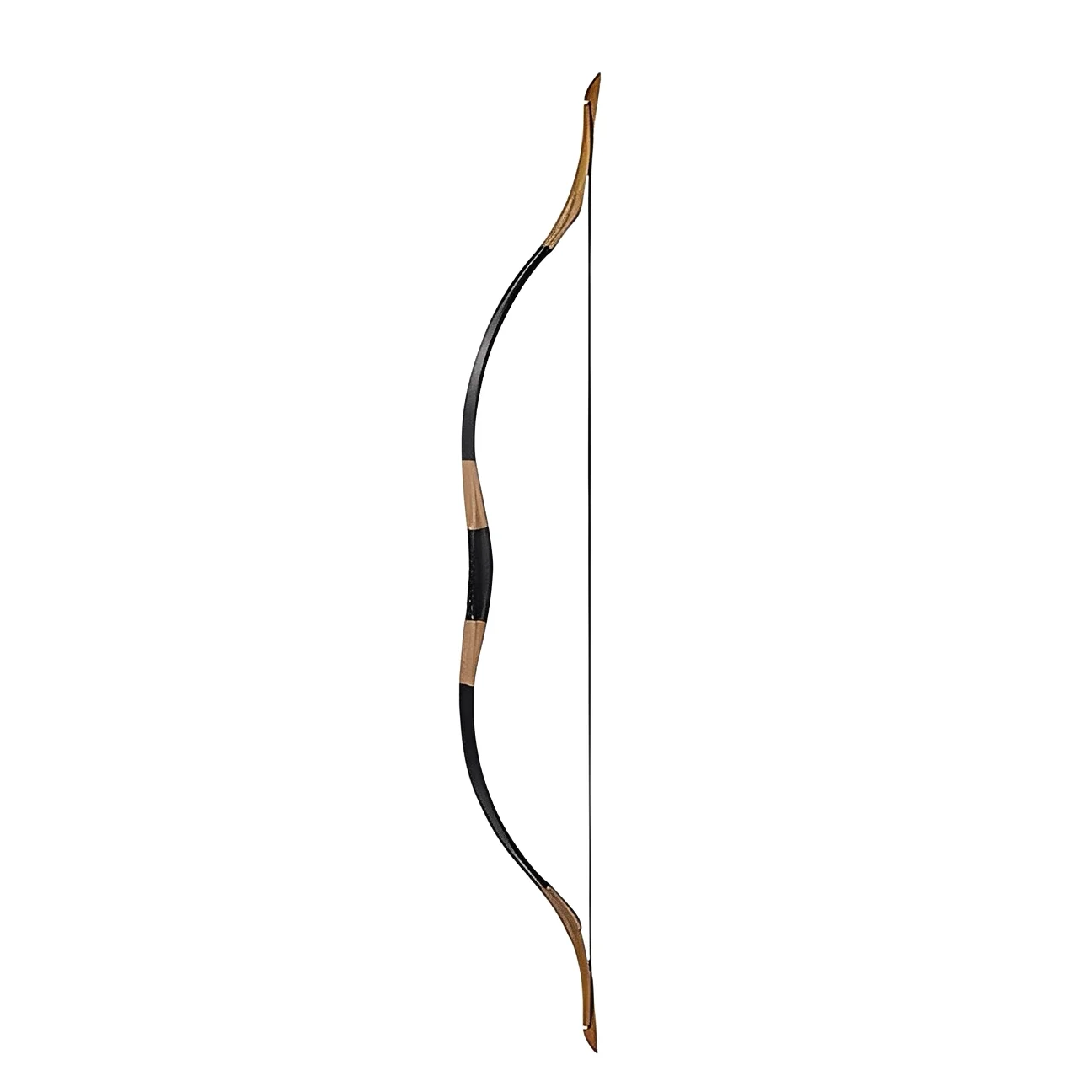 Longbow traditionnel en bois fait à la main, pratique du tir à l\'arc et de la chasse, courbé, artériel, 20-60