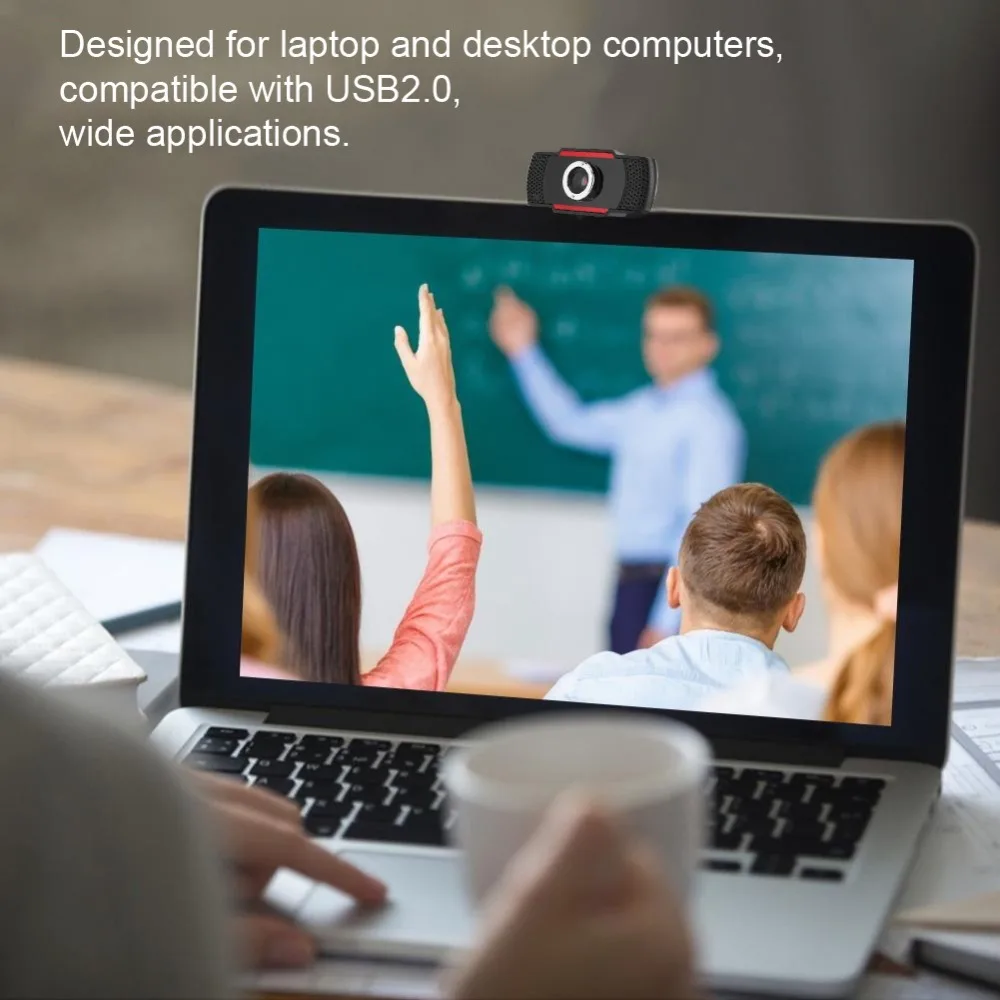 1080P Resolution USB Conference Webcam Rotatable Lens USB 2.0 Interface HD Webcam Camera Built-In Microphone