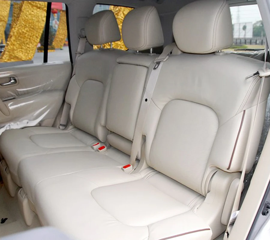 

For Nissan Patrol Y62 Y61 Seat Covers 2018 2017 2016 2014-2004 Faux Leather Car 8 Seats Cushions Cover All 3 Rows 20PCS Full Set