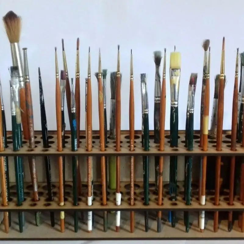 E8Be Paint Brush Holder Organizers Rak Rias Rak Kuas Rak Kuus Kuus Kuus Tempat