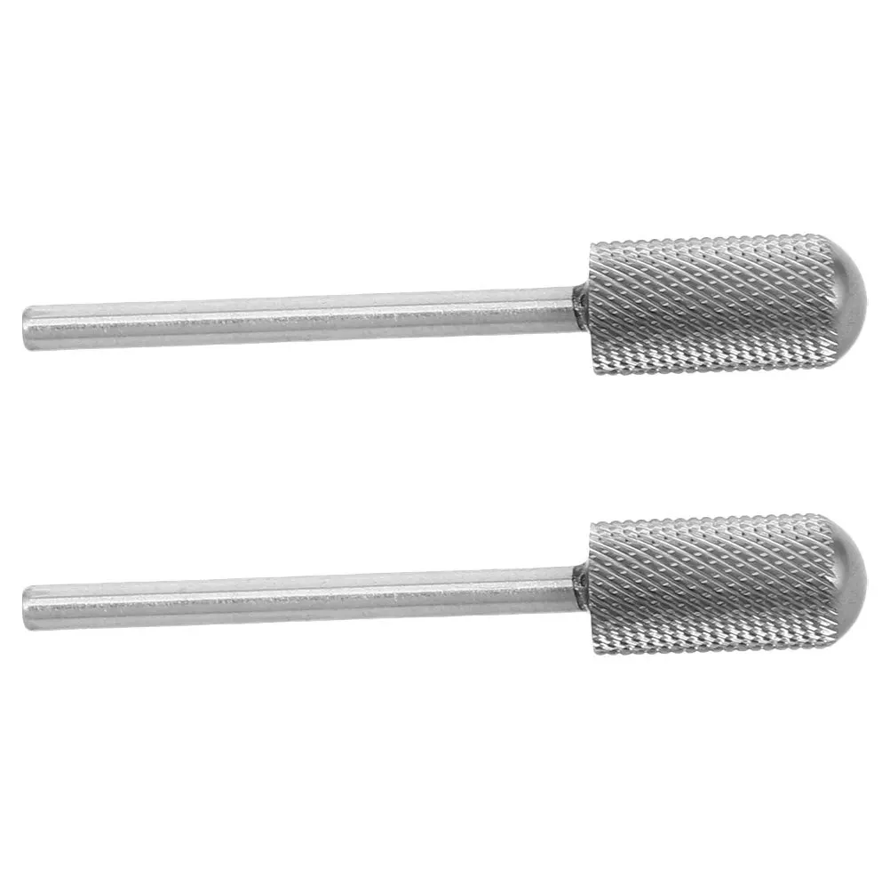 2 قطعة مسمار التنغستن الصلب لقمة ثقب اسطوانة مستديرة رئيس مسمار الإعدادية رأس مطحنة هلام إزالة البولندية إهاب الأنظف مانيكير أداة