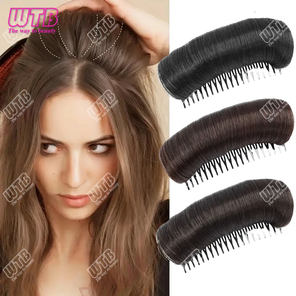 

Synthetic Wig Cushion Stable Hair Roots Volumizing Fiber Insert Comb Invisible Fluffy Hair Pad Female Heightening Hairstyle