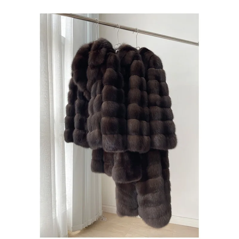 Giacca di pelliccia di lusso di alta qualità Morbida e soffice Cappotti di pelliccia sintetica Autunno Inverno da donna Spessore caldo Tendenza Giacca soffice Cappotto di pelliccia sintetica