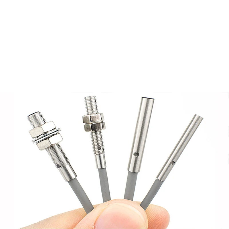 1 Pc Miniature Metal Inductive Proximity Switch M3/M4/M5/M6 3-Wire Approach Sensor With 2m Cable φ3/4/6/6.5 PNP NPN NO NC