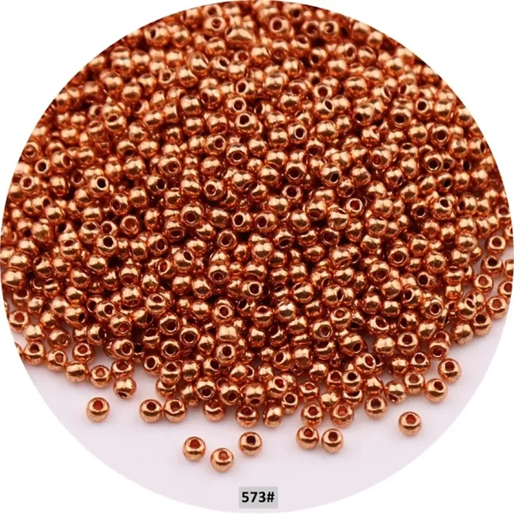 11/0 Japan Metallic Farben Glas Rocailles 2mm Uniform Bronze Überzogene Runde Spacer Glas Perlen Für DIY Charme Handwerk schmuck Machen – Detail 23