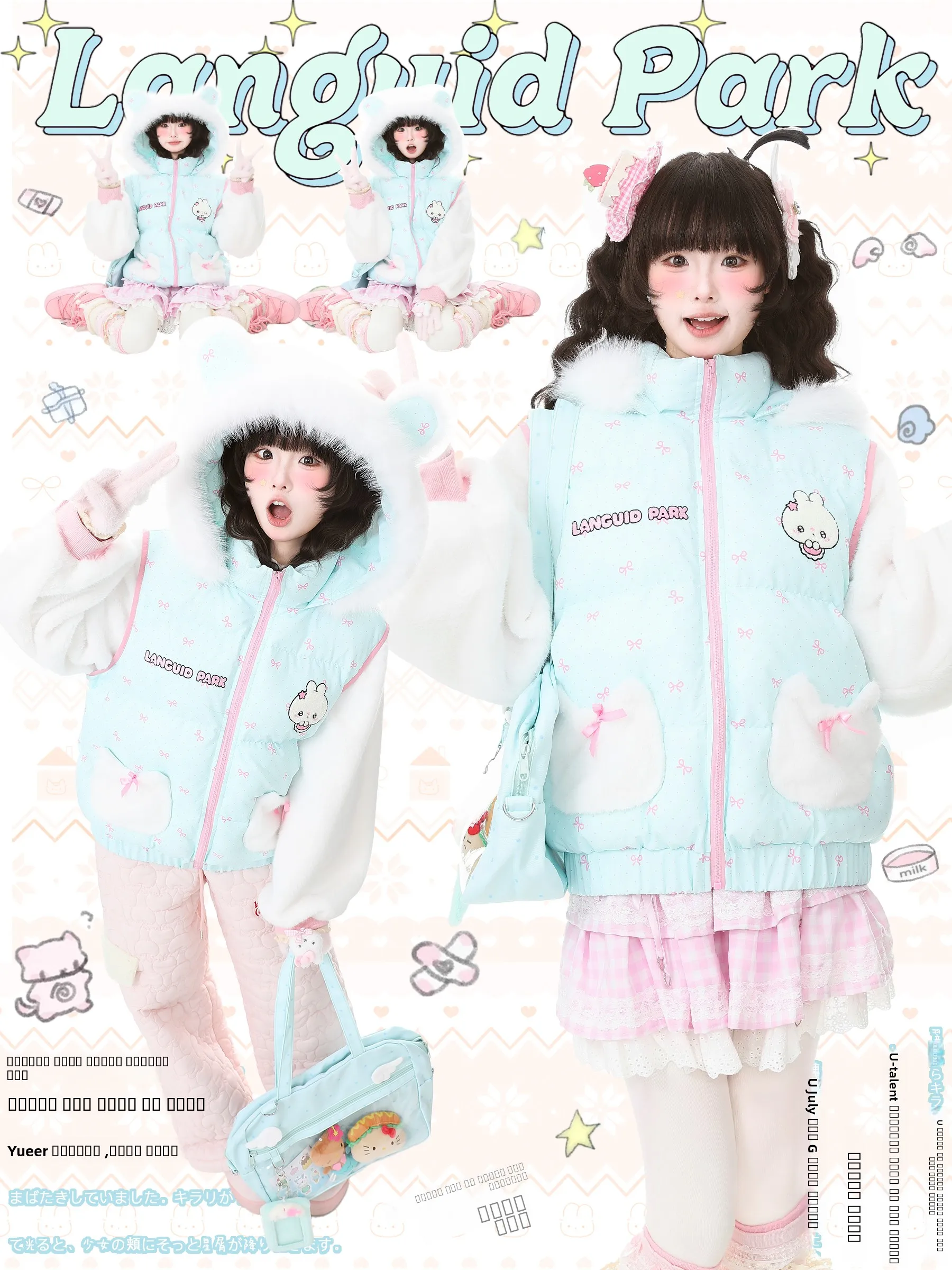 

Warm Fce Women's Cotton Jaet with Embroidery Winter Coat Knot Design Princ Sle Loose Fit Online Exclusive