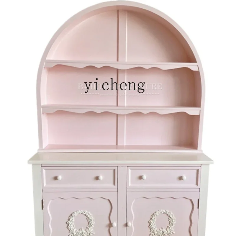 

ZK cream style dining side entrance cabinet pastoral tea cabinet living room against the wall storage bedroom makeup cabinet