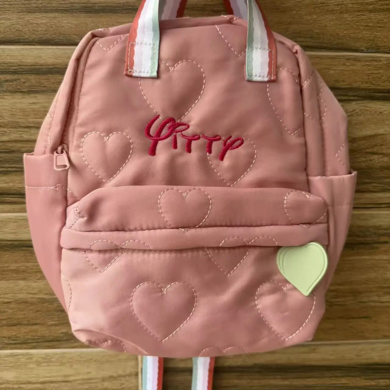 High Quality Children's Bag,With Name, embroid Heart-Shaped Bag,Casual Bag,Custom Children's Back To School Gift,Christma Gift