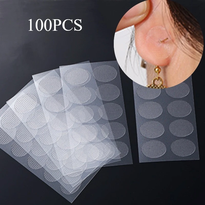100Pcs Perfect For Stretched Ear Lobes And Relieve Strain From Heavy Earrings Invisible Ear Lift For Ear Lobe Support Tape Clear