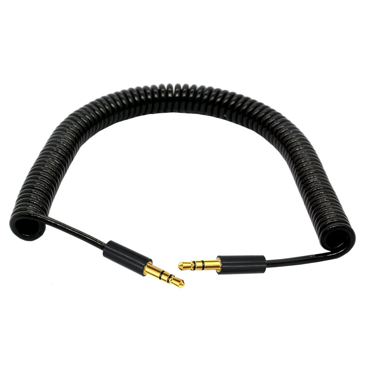 Rallonge Jack 3.5mm 4 3-biegunowe TRRS męskie do kobiece słuchawki Stereo Audio AUX sprężynowe kabel spiralny zwinięte