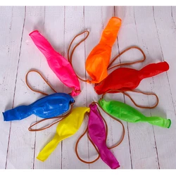 5pcs 두꺼운 라텍스 풍선 손 패트 고무 밴드 패트 공 어린이 탄성 장난감 생일 파티 장식 작은 선물