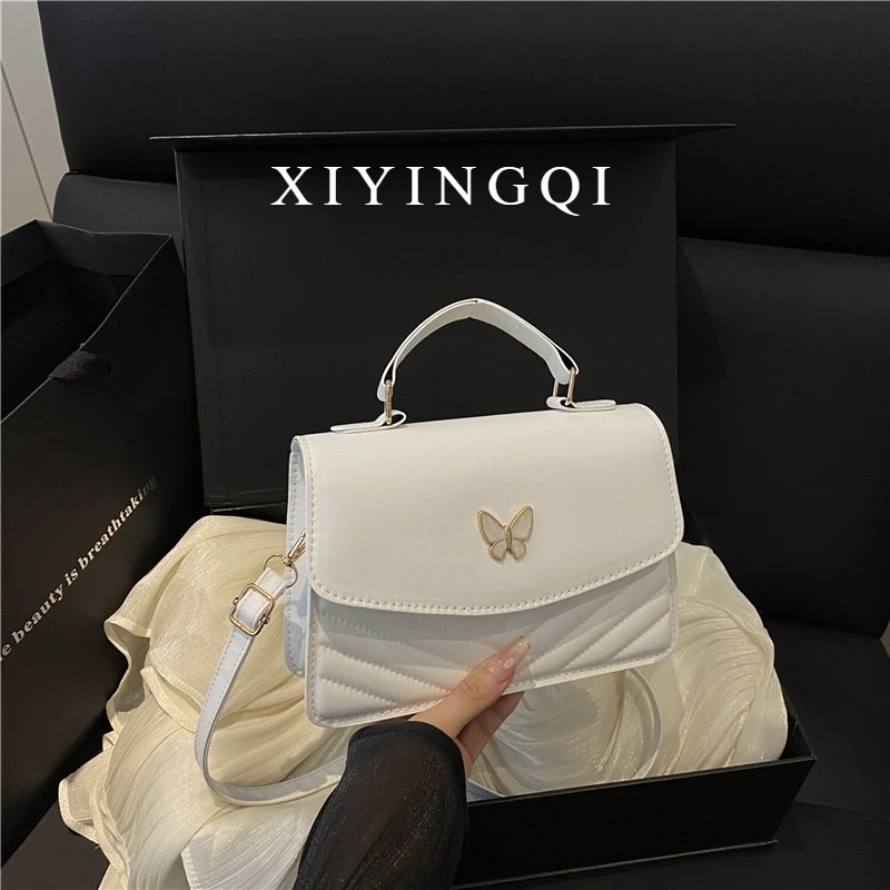 

Новая стильная женская сумка-кроссбоди 2026 года с текстурой, в стиле бабочки, маленькая квадратная сумка через плечо