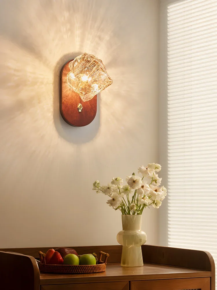 wall lamp, medieval retro, corridor aisle, living room background wall, designer ice cubes, decorative atmosphere light