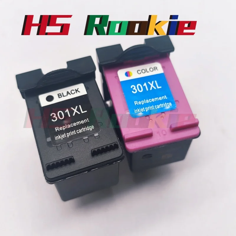 2 Black 2 Color Ink Cartridges 301 XL 301XL For HP Deskjet 1000 1010 1050 1050A 2050 2050A 2540 Envy 4500 Inkjet Printer